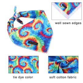 DOGWONG Summer Dog Bandana Cotton Dog Bandana, Washable Bib Scarf Boy Girl Bandana Square Adjustable Dog Bandanas for Small Medium Large Dogs