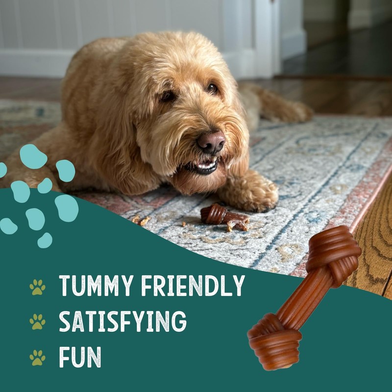 Gnawturals Rawhide Free Dog Chews | Ribbed Bones | for