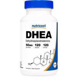 Nutricost DHEA 50mg, 120 Capsules - Gluten Free, Soy Free, Non-GMO, Supplement