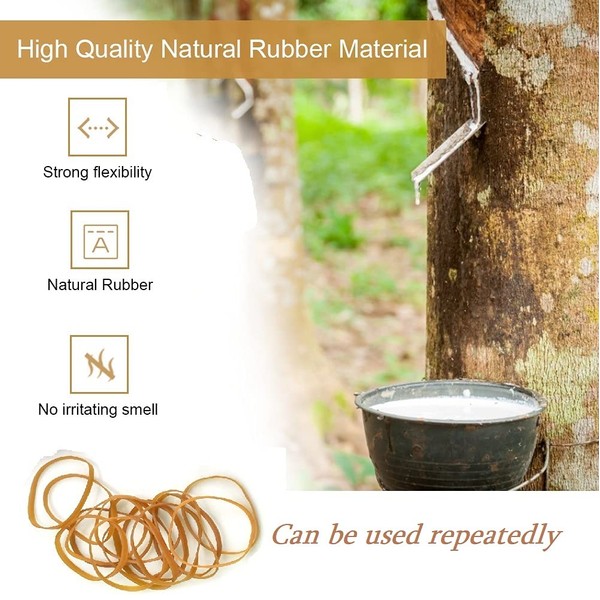 FIGFYOU Set of 100 Elastic Rubber Bands 5 mm Rubber