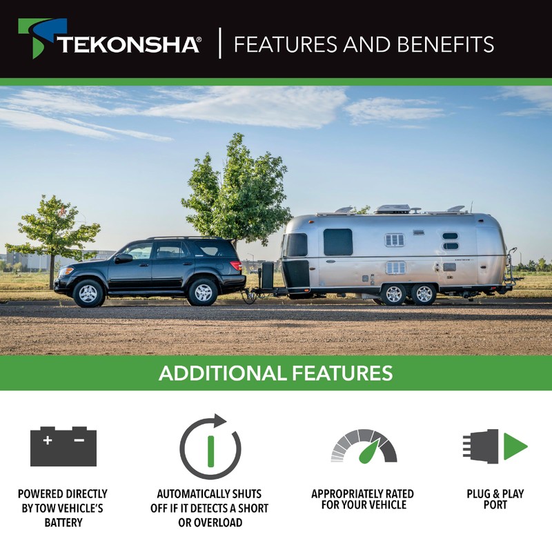 TEKONSHA 305000 Trailer Brake Controller Custom Harness, Vehicle & Brake