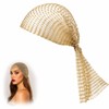 Gold Headpiece, 90cm Chainmail Sequin Bandana Hair Accessory