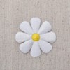 White Daisy Embroidered Iron on Patch