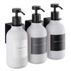 Shower Shampoo Dispenser Wall Mounted – 3 Refillable 16.9 oz