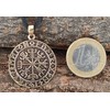 Kiss of Leather Viking Compass Pendant Bronze No. 126, Bronze,
