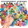 Nom Nom Kids – 10 x 140ml Animal Design side
