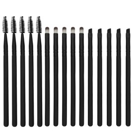 Healeved 15pcs Makeup Brush for Eyebrows Lips and Eyelashes Versatile Cosmetic Tools for Home and Travel Includes Spoolie Lip Brush for Beginners and Professionals