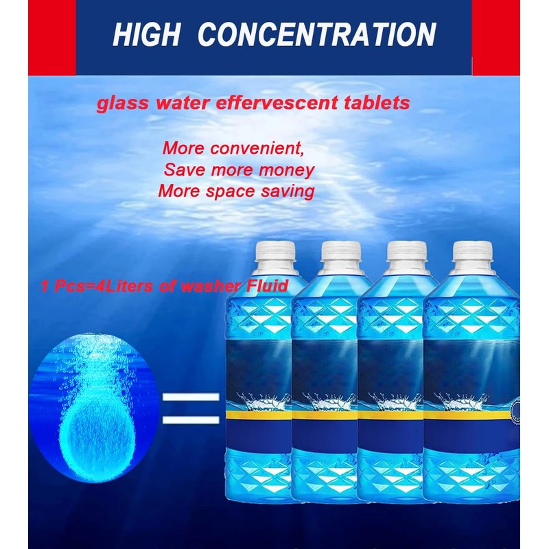 Mabellumia 200 Pcs Car Windshield Washer Fluid Concentrate Tablets,Windshield Washer