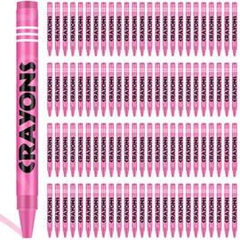 Tenceur 100 Pcs Single Color Crayon Bulk Crayons Coloring Crayon Party Favors Crayon Set Crayons for Adults Teacher Painting Classrooms Groups Party Art Gifts Supplies(Pink)