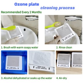 Universal Ceramic Ozone Plates for Mammoth and Other Generic Ozone Generators Washable Purification Air Purifier, 4.5" x 4.5" Inches Replacement Ozone Plates (2 Pack)…