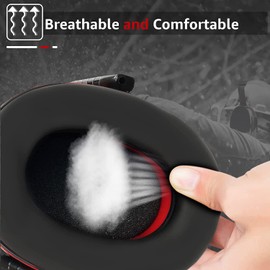 Retevis EHN006 Behind the Head Earmuffs, Noise Reduction Safety Ear muffs, Anti-slip Headband,Use with Hat, Hearing Protection for Mowing,Yard Work,Woodwork,Snowblowing,Ear Muffs for Men(1 Pack)