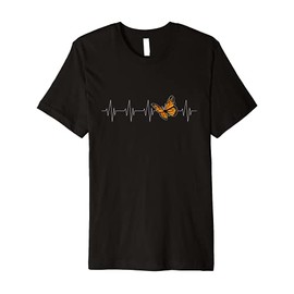Monarch Butterflies Heartbeat, Cute Milkweed Butterfly Lover Premium T-Shirt