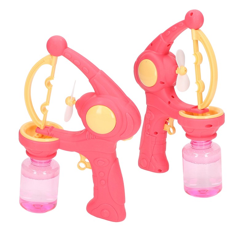 Bubble Gun Automatic Convenient Handle Battery Powered Interesting Fan Function