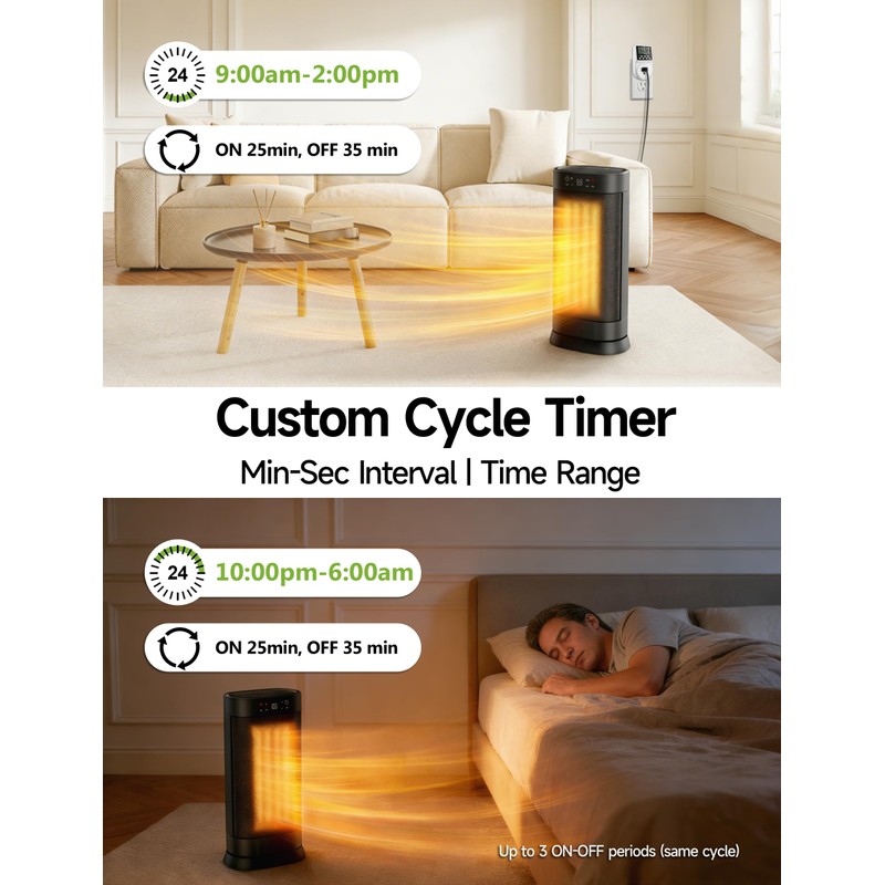 Techbee Digital Infinite Repeat Cycle Intermittent Timer Plug for Electrical