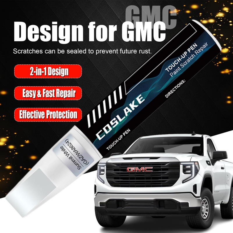 Car Touch Up Paint(Downpour Metallic(GXP/WA136H)) for GMC, Car Paint Scratch