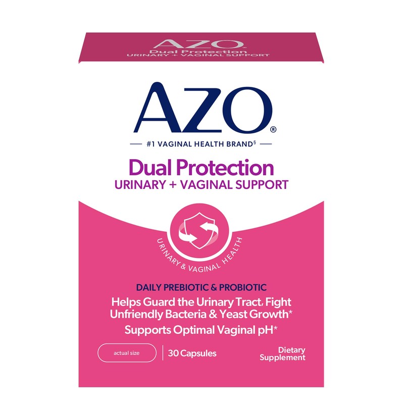 AZO Dual Protection, Urinary + Vaginal Support, Prebiotics and Probiotics