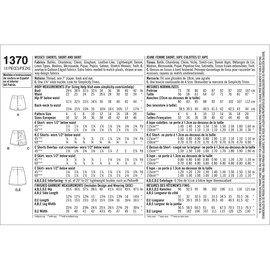 Simplicity 1370 Women's Shorts, Skorts, and Skirt Sewing Patterns, Sizes 6-14