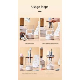 Electric makeup brush cleaner, makeup brush and sponge washer, electric makeup brush cleaner and dryer, suitable for most sizes of makeup brushes,