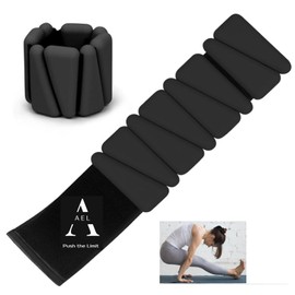Adjustable Ankle & Wrist Weights for Women Men, Leg & Wrist Weights - Pesas para Ejercicios, Fitness Hand Weights for ankle weights for women, home gym weight- Set of 2(1Lbs Each)- Black