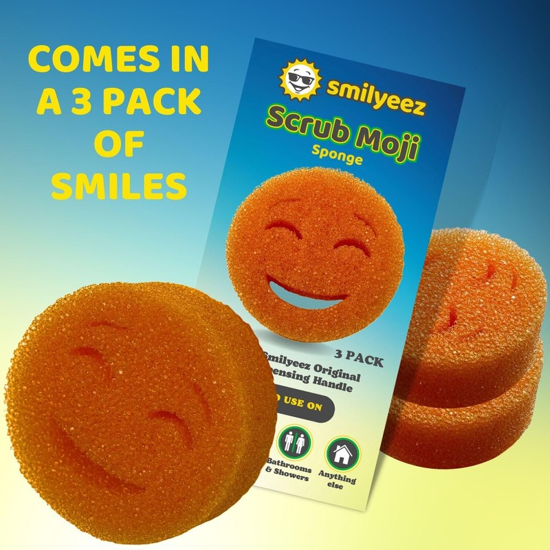 The Original Smiling Sponge Handle Soap Dispensing Handle by Smilyeez