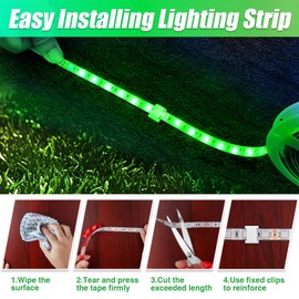 Yeenoon LED Boat Lights 32.8ft (2 Rolls of 16.4ft), LED Strip Lights, Waterproof Interior Light, Pontoon, Kayak, Cabin, Deck, Navigation Lights (Green)