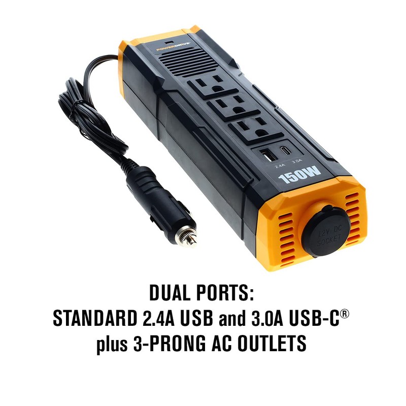 PowerDrive PWD150S 150 Watt Power Strip Inverter