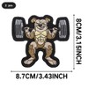 2 Pcs Fun Fitness Embroidered Appliques Patch with Hook and