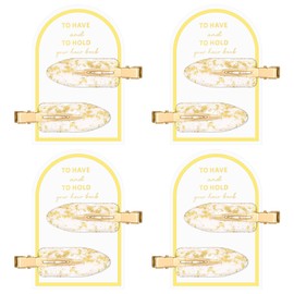 8 Pcs Creaseless Hair Clips No Crease Hair Clips No Bend Glitter Gold Bangs Clip for Makeup Creaseless Gold HairAccessories Bridesmaid Gifts HairSetting Clip