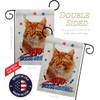Breeze Decor Patriotic Ginger Garden Flag Set Mailbox Hanger Cat