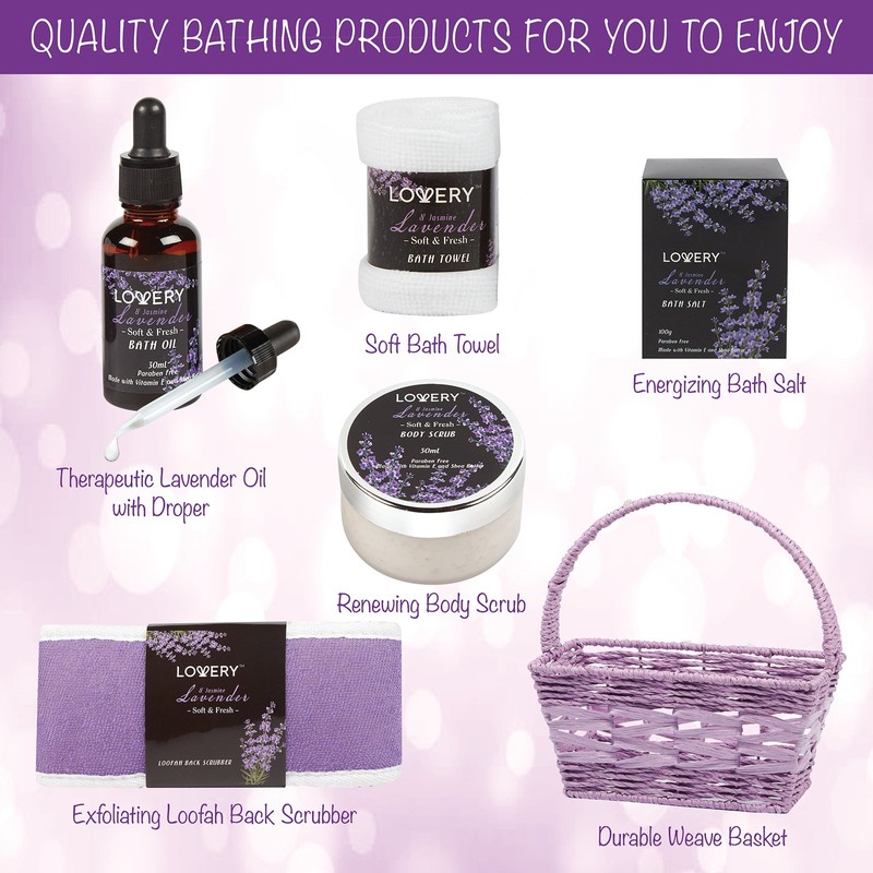 Christmas Gifts, Spa Gift Basket, Luxury 9 Piece Bath &