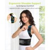 Rakiie Back Brace Posture Corrector Men Women, Cushioned Pads, Gray