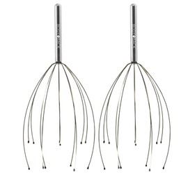 Body Back - Scalp Massager, Head Massager, Head Scratcher Massager, Hair Scalp Massager, Stocking Stuffer, Stress Relief & Relaxation 2 Pack Silver