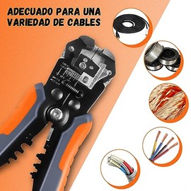 Pela Cables,3 en 1 Pinzas Pelacables Automático,AWG 10-24,8 Pulgadas