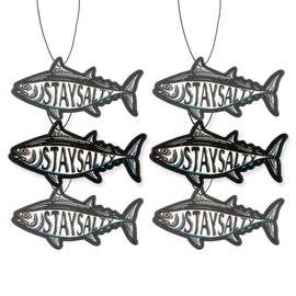 Stay Salty Fish Car Air Freshener 6 Pack Scented with Essential Oils (6 Pack)