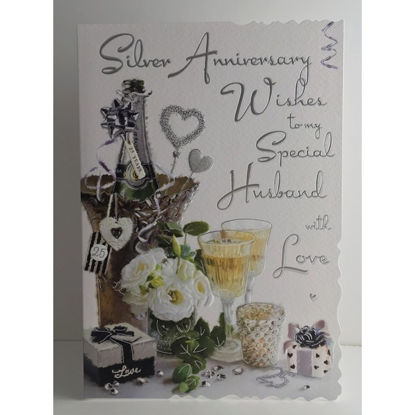 Jonny Javelin Silver Anniversary Wishes To My Special Husband Card