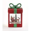 Giftcraft 667567 LED Gift Box Water Lantern with Santa, 7-inch