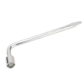Garosa llave de llanta de repuesto para gato Extensión de Llave de Tubo Hexagonal Tipo L con Zócalo de Extremo Ranurado de Acero Herramienta de Reparación Manual para maquinaria (19 mm)