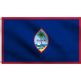 DMSE United States Territory of Guam Flag 2X3 Ft Foot 100% Polyester 100D Flag UV Resistant (2' X 3' Ft Foot)