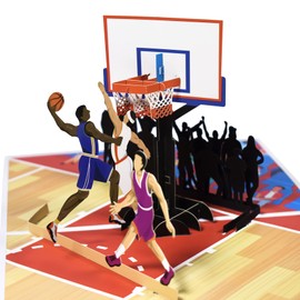 GREETING ART Fathers Day Card,Basketball Pop Up Card,Pop Up Basketball Birthday Card,3D Sports Greeting Card for Anniversary,Father's Day, Happy Birthday Card for Friends,Kids,Him,Dad,Husband