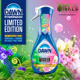 Dawn Powerwash Spray, "Wicked: For Good" Limited Edition Dish Soap, Dishwashing Liquid, Fantabulous Floral, 1 Starter Kit, 16 Fl Oz