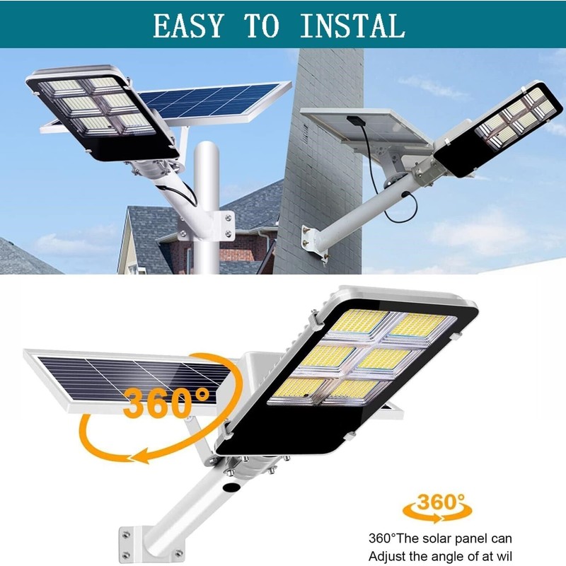 Unbranded 2000W Commercial LED Solar Street Lights Outdoor Ultra Daylight