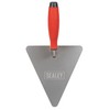 Sealey Stainless Steel Triangular Brick Trowel Rubber Handle 180mm -