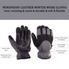 SKYDEER Hi-Performance Water Resistance Winter Work Gloves with Durable Genuine