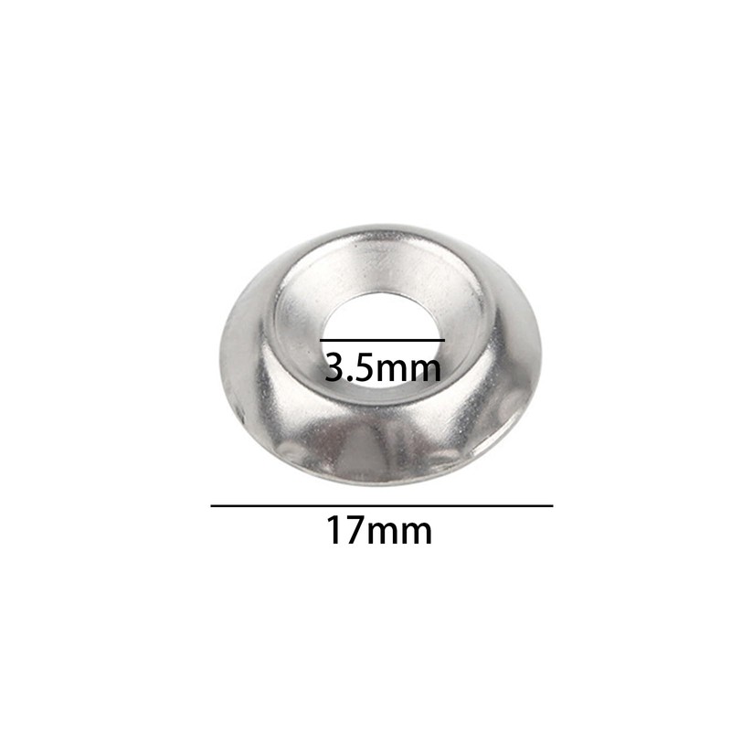 100 PCS Stainless Steel Cup Washers, M6 Countersunk Finishing Washers