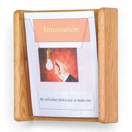 Wooden Mallet 1-Pocket Stance Wall Display, Light Oak