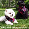 Adjustable Plaid Dog Bandanas,1PC Soft Washable Cotton Triangle Bib Kerchief