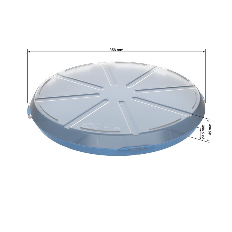 elastoreuse Practical pizza box 'ToGo' in transparent/black, brown, blue, green