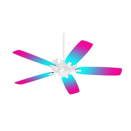 Smooth Fades Neon Teal Hot Pink - Ceiling Fan Skin Kit fits most 42 inch fans (FAN and BLADES SOLD SEPARATELY)