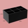 HIIMIEI Organizador de brochas de maquillaje negro de acrílico, 6