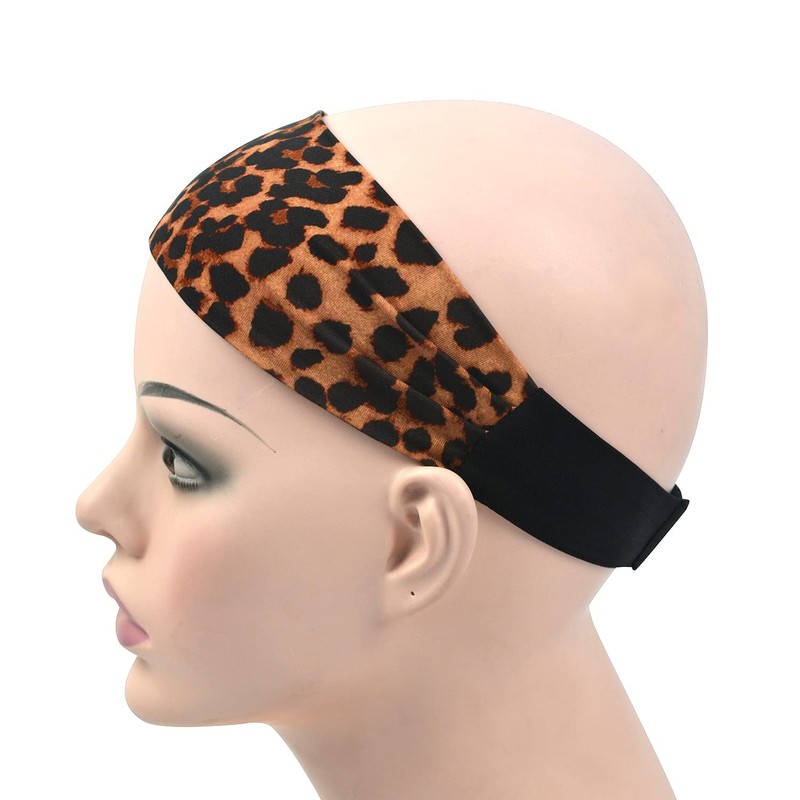 YTBYT Leopard Print Headbands for Wigs Ice Silk Lace Melting